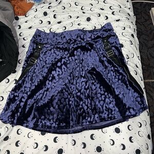 KILLSTAR Purple Leopard Skirt